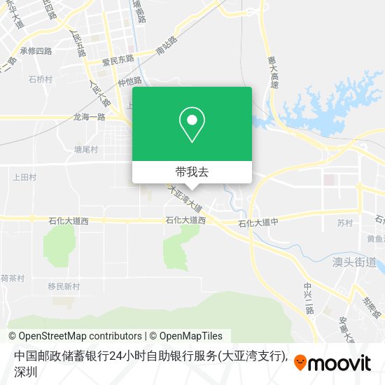 中国邮政储蓄银行24小时自助银行服务(大亚湾支行)地图