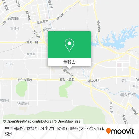 中国邮政储蓄银行24小时自助银行服务(大亚湾支行)地图