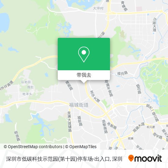 深圳市低碳科技示范园(第十园)停车场-出入口地图