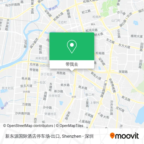 新东源国际酒店停车场-出口地图