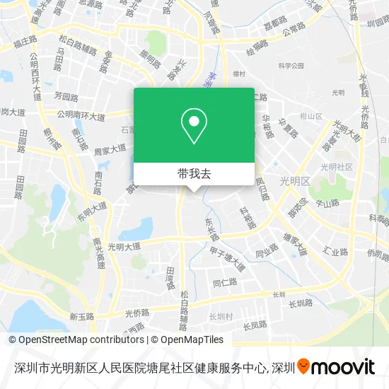 深圳市光明新区人民医院塘尾社区健康服务中心地图