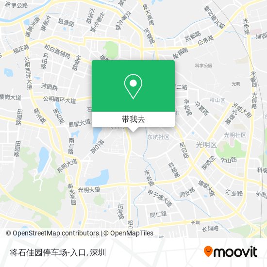 将石佳园停车场-入口地图