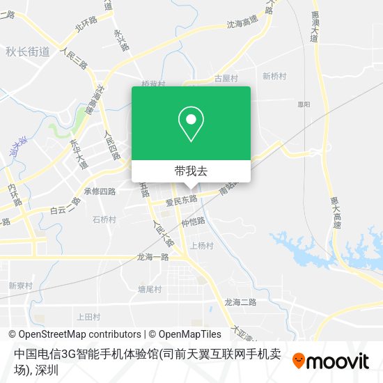中国电信3G智能手机体验馆(司前天翼互联网手机卖场)地图