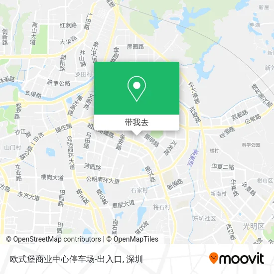 欧式堡商业中心停车场-出入口地图