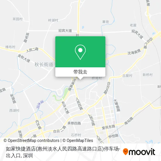 如家快捷酒店(惠州淡水人民四路高速路口店)停车场-出入口地图