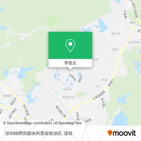 深圳锦绣田园休闲度假旅游区地图