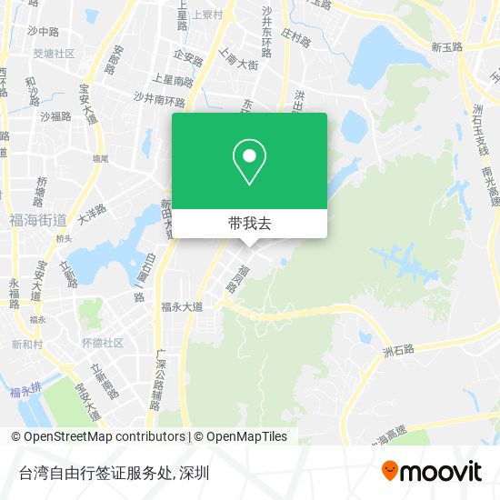 台湾自由行签证服务处地图