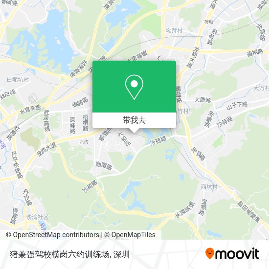 猪兼强驾校横岗六约训练场地图