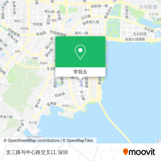 支三路与中心路交叉口地图