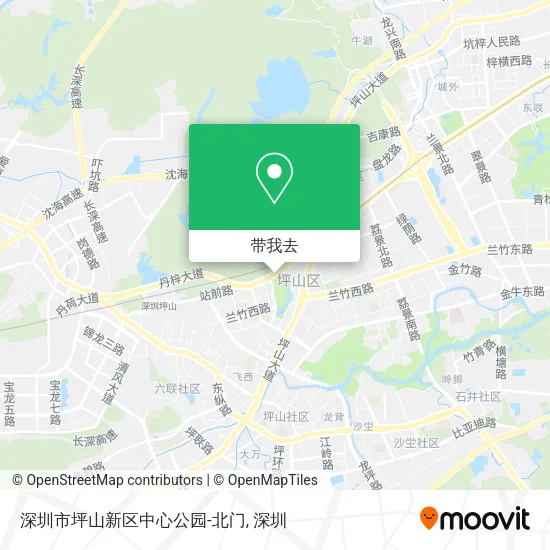 深圳市坪山新区中心公园-北门地图