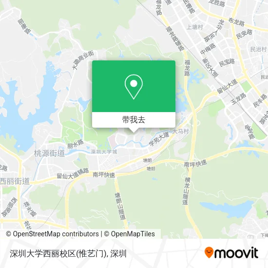 深圳大学西丽校区(惟艺门)地图