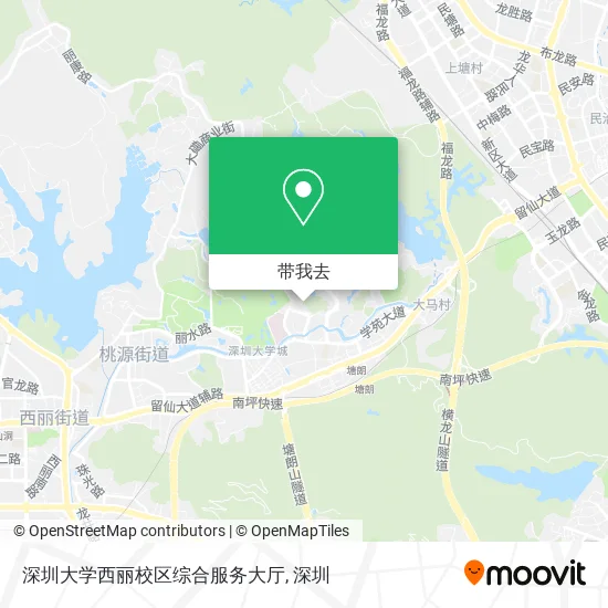 深圳大学西丽校区综合服务大厅地图