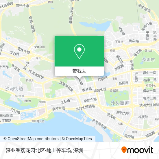 深业香荔花园北区-地上停车场地图
