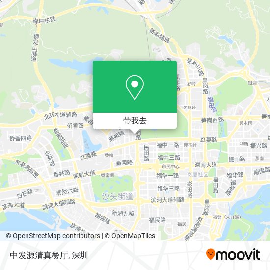 中发源清真餐厅地图