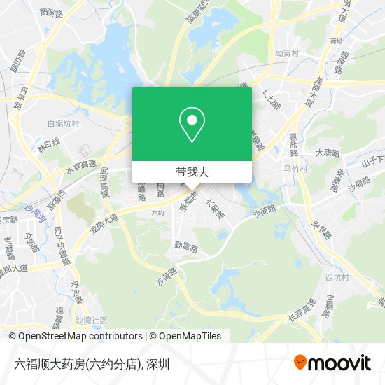 六福顺大药房(六约分店)地图