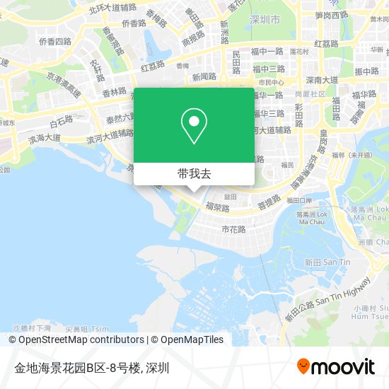 金地海景花园B区-8号楼地图