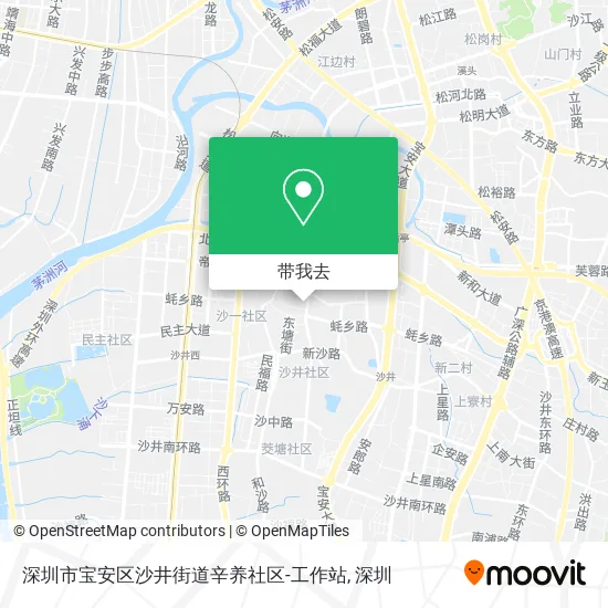深圳市宝安区沙井街道辛养社区-工作站地图