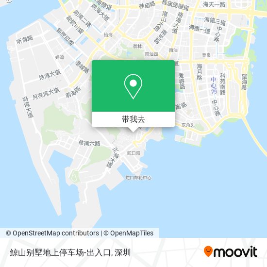 鲸山别墅地上停车场-出入口地图