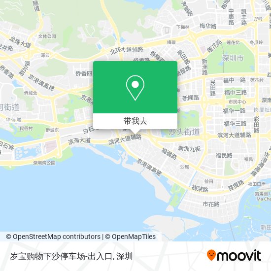 岁宝购物下沙停车场-出入口地图