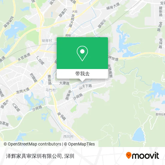 泽辉家具审深圳有限公司地图