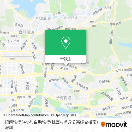 招商银行24小时自助银行(桃园村单身公寓综合楼南)地图