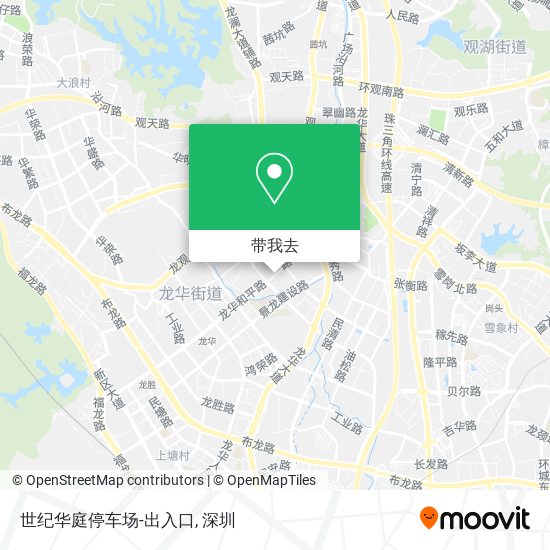 世纪华庭停车场-出入口地图