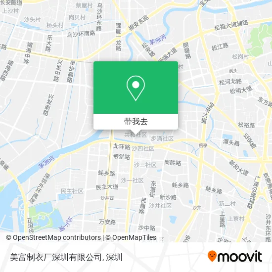 美富制衣厂深圳有限公司地图