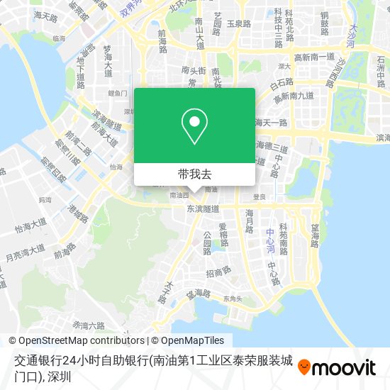 交通银行24小时自助银行(南油第1工业区泰荣服装城门口)地图