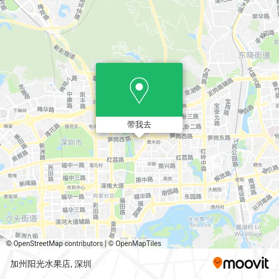 加州阳光水果店地图