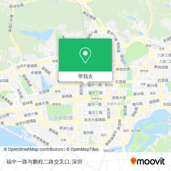 福中一路与鹏程二路交叉口地图