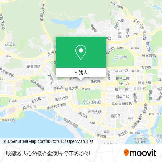 顺德佬·天心酒楼香蜜湖店-停车场地图