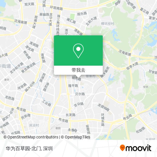华为百草园-北门地图