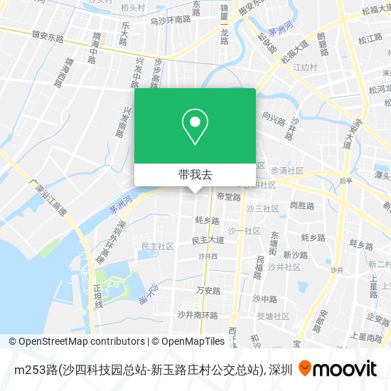 m253路(沙四科技园总站-新玉路庄村公交总站)地图
