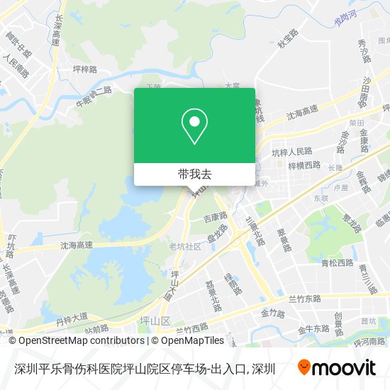 深圳平乐骨伤科医院坪山院区停车场-出入口地图
