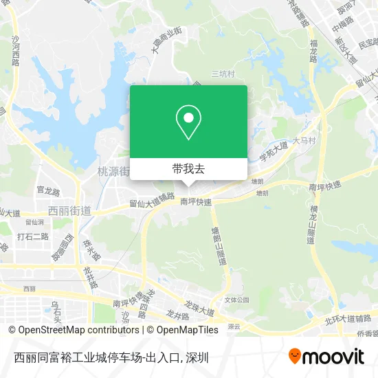 西丽同富裕工业城停车场-出入口地图