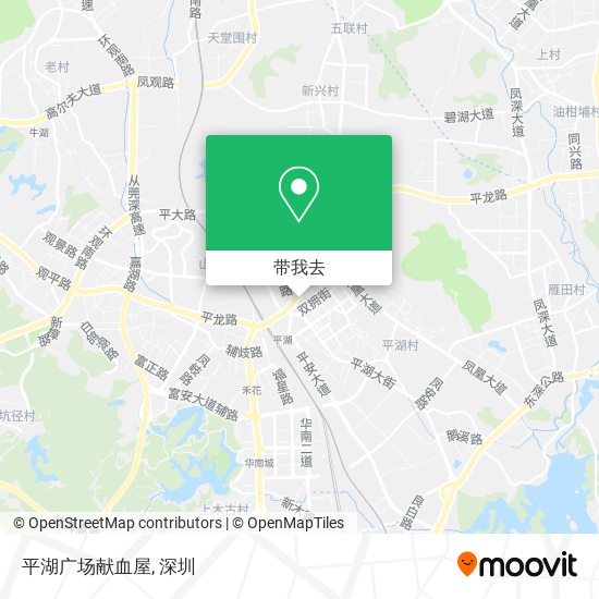 平湖广场献血屋地图