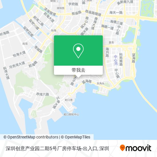 深圳创意产业园二期5号厂房停车场-出入口地图