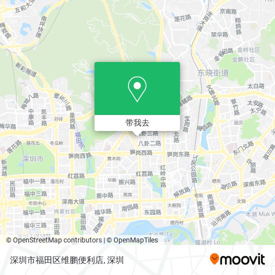 深圳市福田区维鹏便利店地图