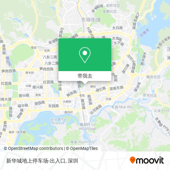 新华城地上停车场-出入口地图