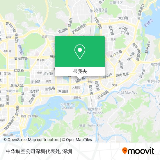 中华航空公司深圳代表处地图