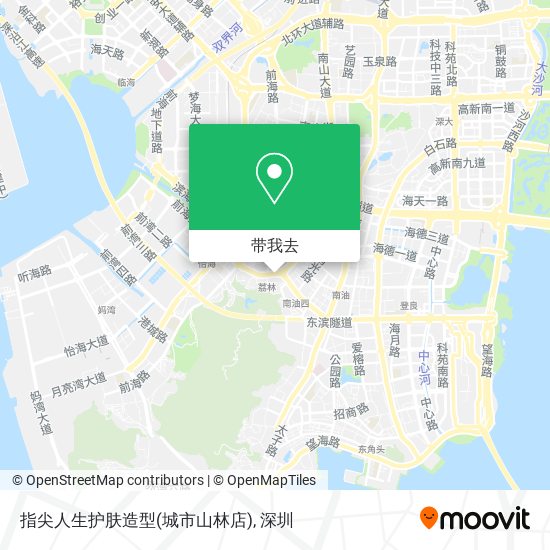 指尖人生护肤造型(城市山林店)地图
