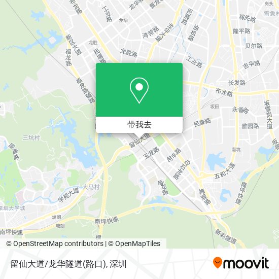 留仙大道/龙华隧道(路口)地图