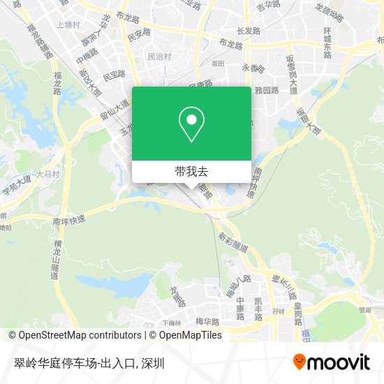 翠岭华庭停车场-出入口地图