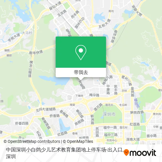 中国深圳小白鸽少儿艺术教育集团地上停车场-出入口地图
