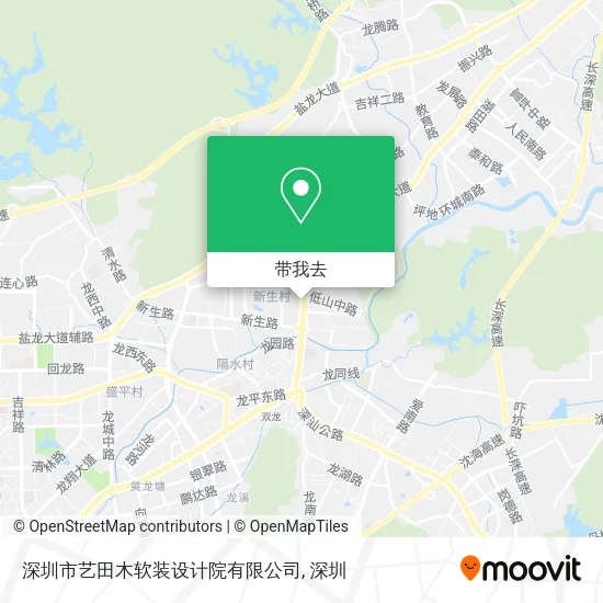 深圳市艺田木软装设计院有限公司地图