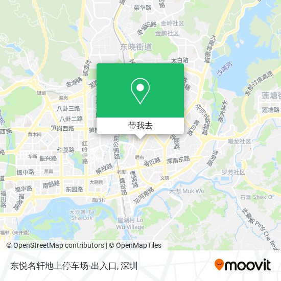东悦名轩地上停车场-出入口地图