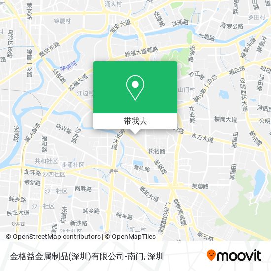 金格益金属制品(深圳)有限公司-南门地图