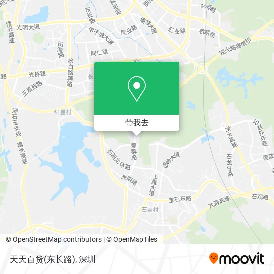 天天百货(东长路)地图
