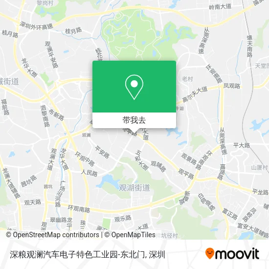 深粮观澜汽车电子特色工业园-东北门地图