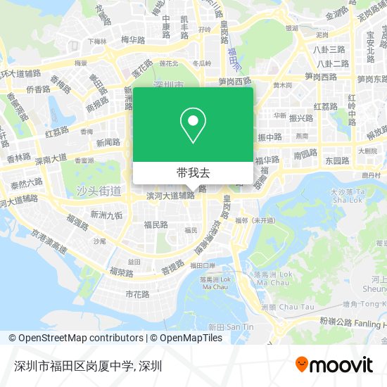 深圳市福田区岗厦中学地图